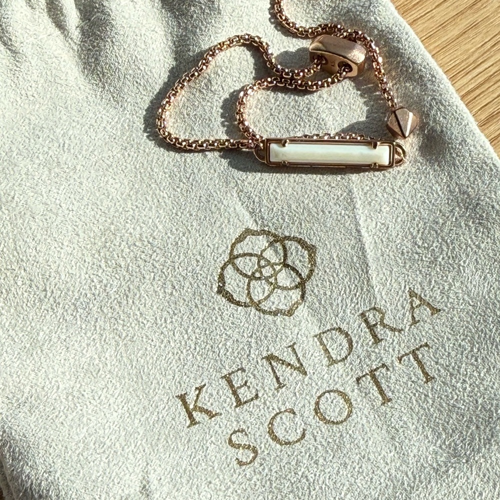 Kendra Scott Rose Gold Bracelet with White Bar